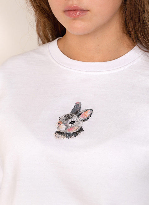 Cross Stitch Kit with Bunny Design for Beginners, PANNA KLART, 8 x 6 cm, Aida Canvas and Cotton Threads