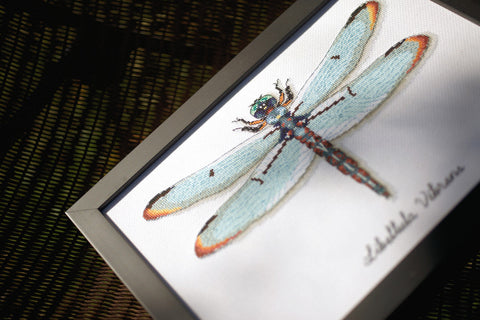 Vervaco Dragonfly Cross Stitch Kit, Counted Embroidery, Multicolor, 27 × 19 cm, Cotton Threads, Needle and Pattern Included