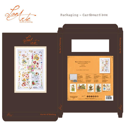 Four Seasons Counted Cross Stitch Kit, Lanarte, 88 x 62 cm, Cotton Fabric and DMC Threads, Wall Art Embroidery Project