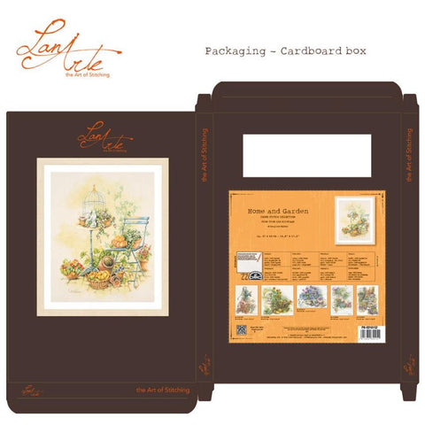 Cross Stitch Kit “Freedom from the Cage” Bird Still Life, Lanarte, 37 x 43 cm, 27 Count Cotton Canvas, DMC Threads