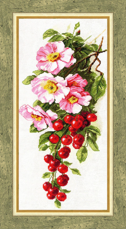 FS004 Ripe cherry Cross Stitch Kit from Golden Fleece