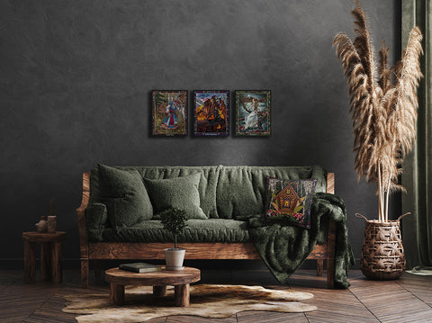 PANNA Zmey Gorinych Cross Stitch Kit, Slavonic Mythology, 27 x 36.5 cm, 40 Colors, Zweigart Murano Canvas
