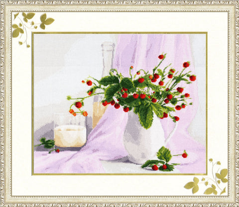 SZH016 Rose still life Cross Stitch Kit from Golden Fleece