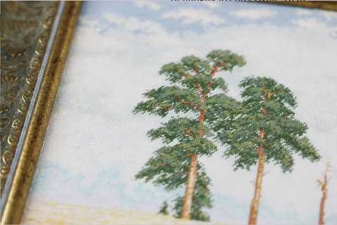 Zolotoe Runo Cross Stitch Kit, Rye Field Embroidery Pattern, 19.5 × 35.5 cm Wall Art Decor DIY Craft