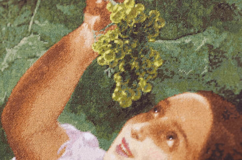 Counted Cross Stitch Embroidery Kit, Italian Midday Design, 48 Colors, Zweigart Murano 32 ct Canvas, 22.5 x 27 cm, Zolotoe Runo