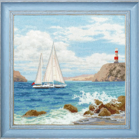 Cross Stitch Kit “Return Home” for Wall Decor, 32.5 × 33 cm, Zolotoe Runo Embroidery Kit