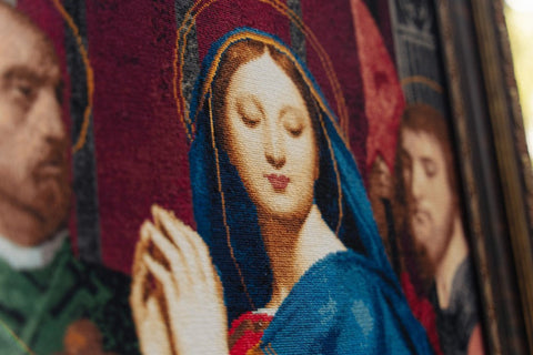 Religious Cross Stitch Kit, Madonna Before the Chalice with Sacrament, 1841 Replica, 57 x 41.5 cm, Zolotoe Runo