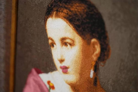 Counted Cross Stitch Kit “Poor Lisa” with Aida Canvas, Cotton Threads, Needle and Pattern by Zolotoe Runo