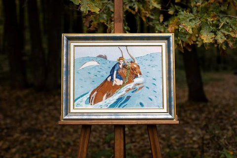 Zolotoe Runo Counted Cross Stitch Kit “Abduction” with Canvas, Threads, Needle, Chart and Instructions
