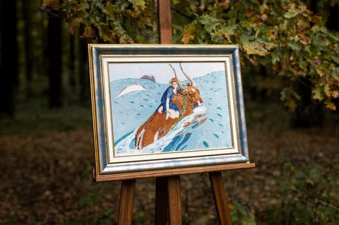 Zolotoe Runo Counted Cross Stitch Kit “Abduction” with Canvas, Threads, Needle, Chart and Instructions