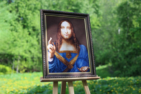 Cross Stitch Kit Savior of the World Religious Design, 39.5 x 53 cm, Zolotoe Runo, Cotton Aida Canvas and Threads