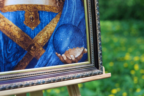 Cross Stitch Kit Savior of the World Religious Design, 39.5 x 53 cm, Zolotoe Runo, Cotton Aida Canvas and Threads