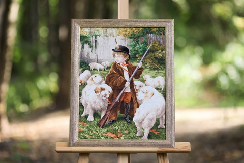 Counted Cross Stitch Kit New Guardian, Zweigart 18 Count Cream Canvas, 93 Madeira Threads, 48 x 35.5 cm, Zolotoe Runo S/MK118