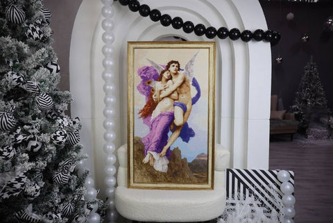 Cross Stitch Kit The Abduction of Psyche, 42 x 76 cm, Zolotoe Runo, Aida 18, 58 Madeira Colors