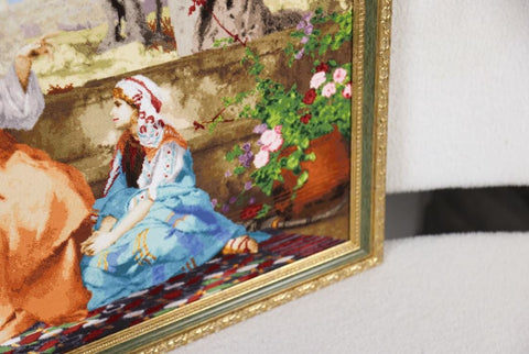 Cross Stitch Kit Christ with Martha and Mary Religious Scene, Zolotoe Runo, 85 x 54 cm, Aida 18, Madeira Threads, 114 Colors