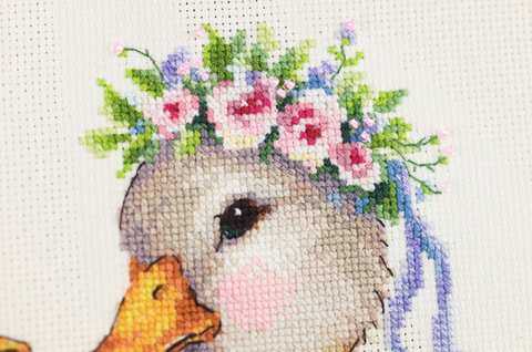 Counted Cross Stitch Kit, Romantic Couple Design, Madeira Threads, Zweigart Canvas, 41 Colors, Zolotoe Runo S/VK086