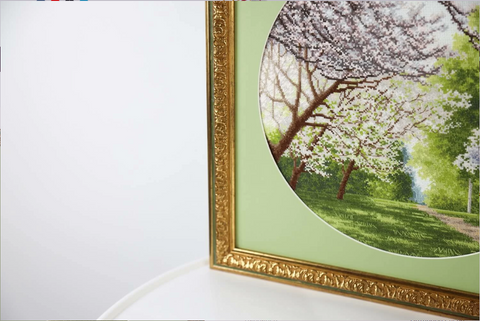 Cross Stitch Embroidery Kit in Spring Colors, 31.7 x 31.7 cm, Zolotoe Runo, Canvas, Threads, Needle and Pattern