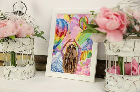 Cross Stitch Embroidery Kit with Celestial Illustration, Zolotoe Runo, Clear Pattern, Subtle Color Palette, for Beginners and Advanced Crafters