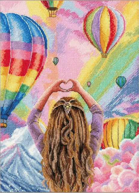Cross Stitch Embroidery Kit with Celestial Illustration, Zolotoe Runo, Clear Pattern, Subtle Color Palette, for Beginners and Advanced Crafters