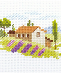 Žavingas kryželiu siuvinėjimo rinkinys Toskana, Aida 14, 8x6 cm