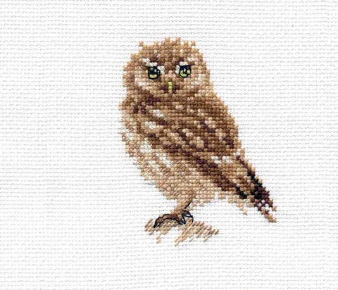 Alisa siuvinėjimo rinkinys Pelėda, Aida 14, 8x9 cm