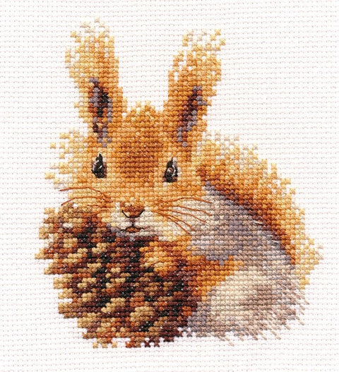 Voverės siuvinėjimo rinkinys, Aida 14, 11x12 cm