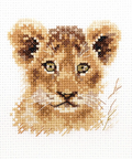 Siuvinėjimo rinkinys kryželiu liūčiukas, 8x8 cm, Aida 14