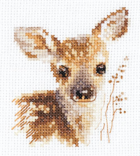 Siuvinėjimo rinkinys Stirniukas, Aida 14, 7x9 cm