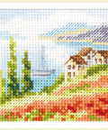 Alisa siuvinėjimo rinkinys Aguonos prie jūros, Aida 14, 7x7 cm