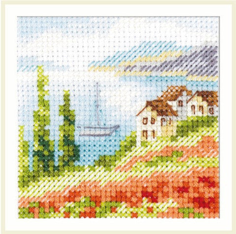 Alisa siuvinėjimo rinkinys Aguonos prie jūros, Aida 14, 7x7 cm