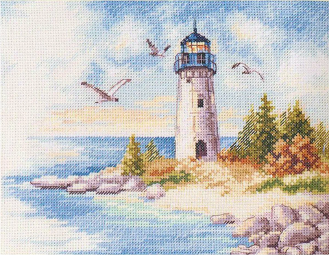 Siuvinėjimo kryželiu rinkinys Švyturys, Aida 14, 23x17 cm