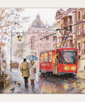 Alisa siuvinėjimo rinkinys kryželiu Spalis mieste, Aida 16, 23x17 cm