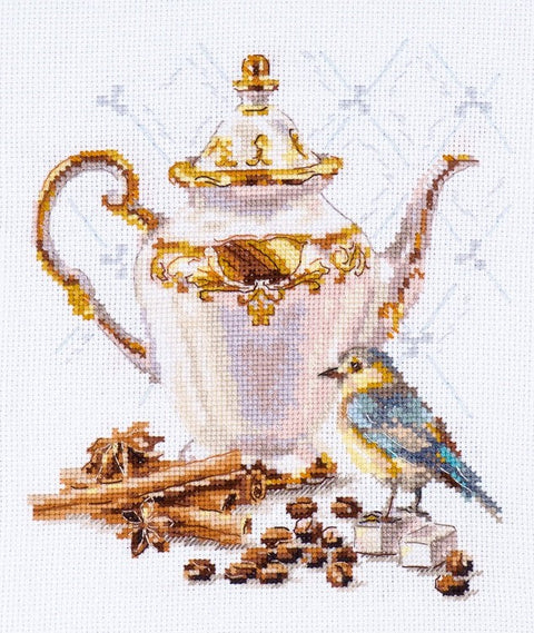 Siuvinėjimo rinkinys Kavos gurmanas 15x18 cm, Aida 16