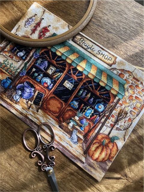 Counted Cross Stitch Embroidery Kit, Aida 16 ct, 33 Colors, Cotton Threads, 28.5 × 19 cm, Andriana