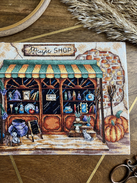 Counted Cross Stitch Embroidery Kit, Aida 16 ct, 33 Colors, Cotton Threads, 28.5 × 19 cm, Andriana
