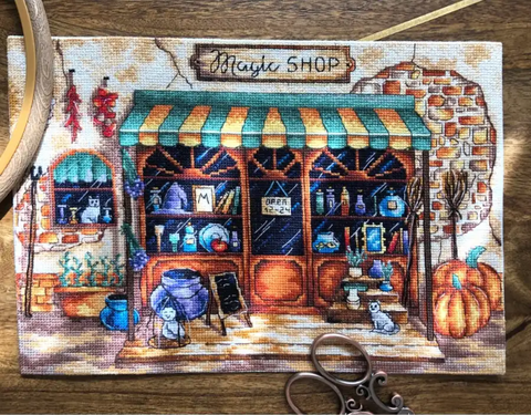 Counted Cross Stitch Embroidery Kit, Aida 16 ct, 33 Colors, Cotton Threads, 28.5 × 19 cm, Andriana