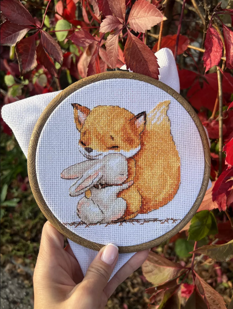 Cross Stitch Embroidery Kit with Chart and Threads, “My Joy” Motif, Andriana, Beginner-Friendly DIY Craft Set