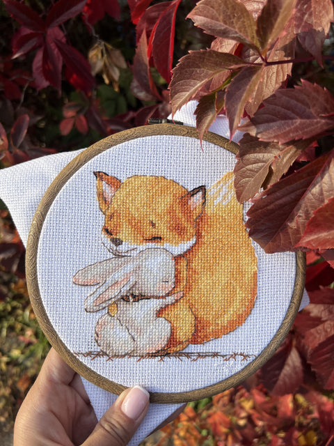 Cross Stitch Embroidery Kit with Chart and Threads, “My Joy” Motif, Andriana, Beginner-Friendly DIY Craft Set