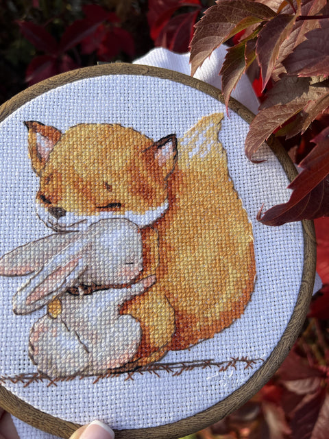 Cross Stitch Embroidery Kit with Chart and Threads, “My Joy” Motif, Andriana, Beginner-Friendly DIY Craft Set