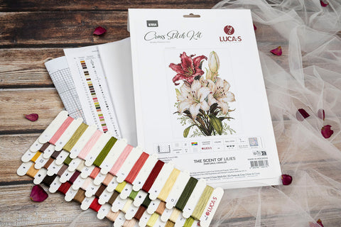 Luca-S The Scent of Lilies Cross Stitch Kit 24x34 cm SB7054