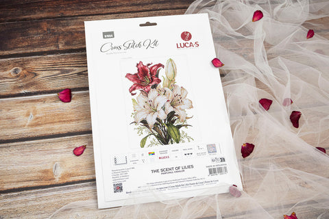 Luca-S The Scent of Lilies Cross Stitch Kit 24x34 cm SB7054