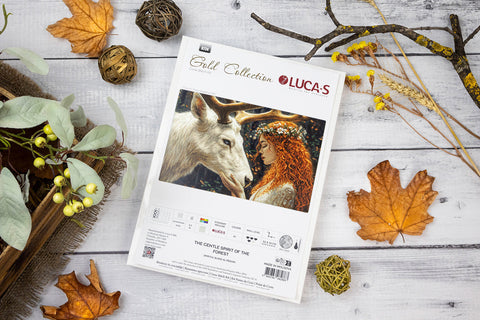 Luca-S Forest Spirit Cross Stitch Kit 52x32cm Zweigart Aida 16ct 62 Colors