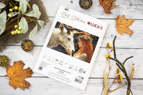 Luca-S Forest Spirit Counted Cross Stitch Kit 33x20cm, 62 Colors, Zweigart 25ct