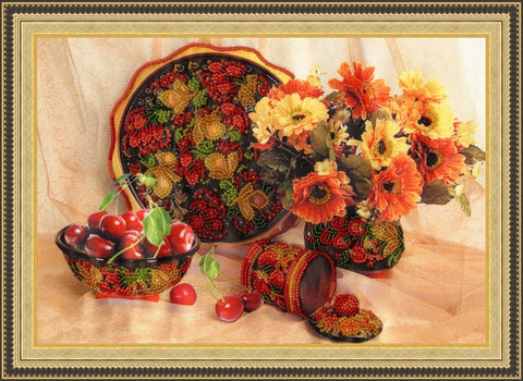 RT004 Loving khokhloma Cross Stitch Kit from Golden Fleece