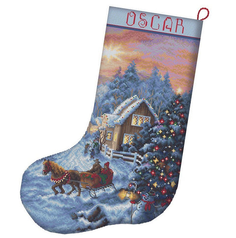 Siuvinėjimo rinkinys Christmas Eve Stocking SLETIL8011