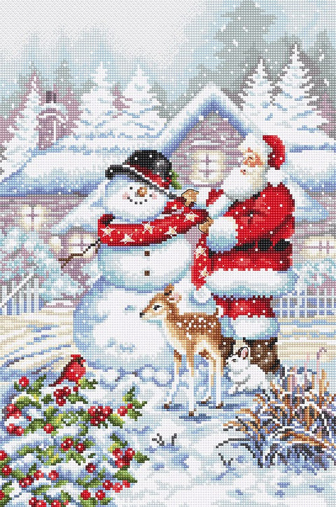 Siuvinėjimo rinkinys Snowman and Santa SLETIL8015