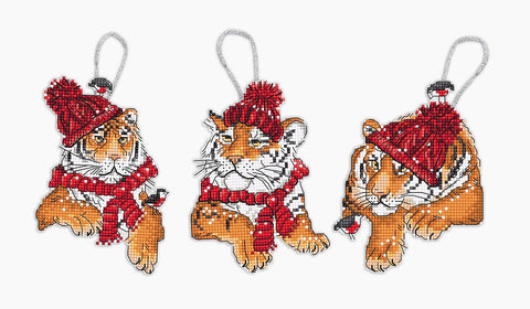 Siuvinėjimo rinkinys Christmas Tigers Toys SLETIL8017