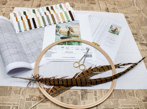 Barn Owl Cross Stitch Kit, LetiStitch, 45 x 30 cm, Zweigart Aida 16ct, 100% Anchor Cotton Thread