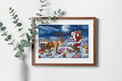 Cross Stitch Kit Silent Night Gift Design, Letistitch, 43 × 29 cm Embroidery Project for Beginners and Advanced Stitchers