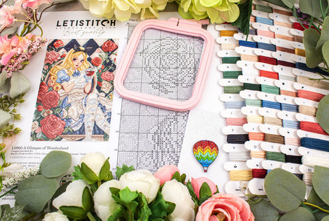 Cross Stitch Embroidery Kit with Wonderland Fantasy Design, Letistitch, 23 x 34 cm